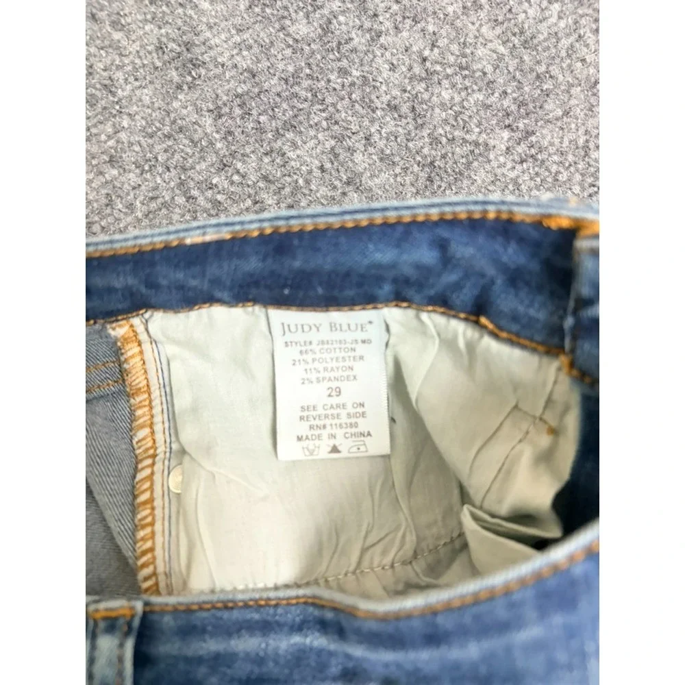 Judy Blue Relaxed Fit Jeans Womens Medium Wash Tapered Denim JB821103-JS Size 29